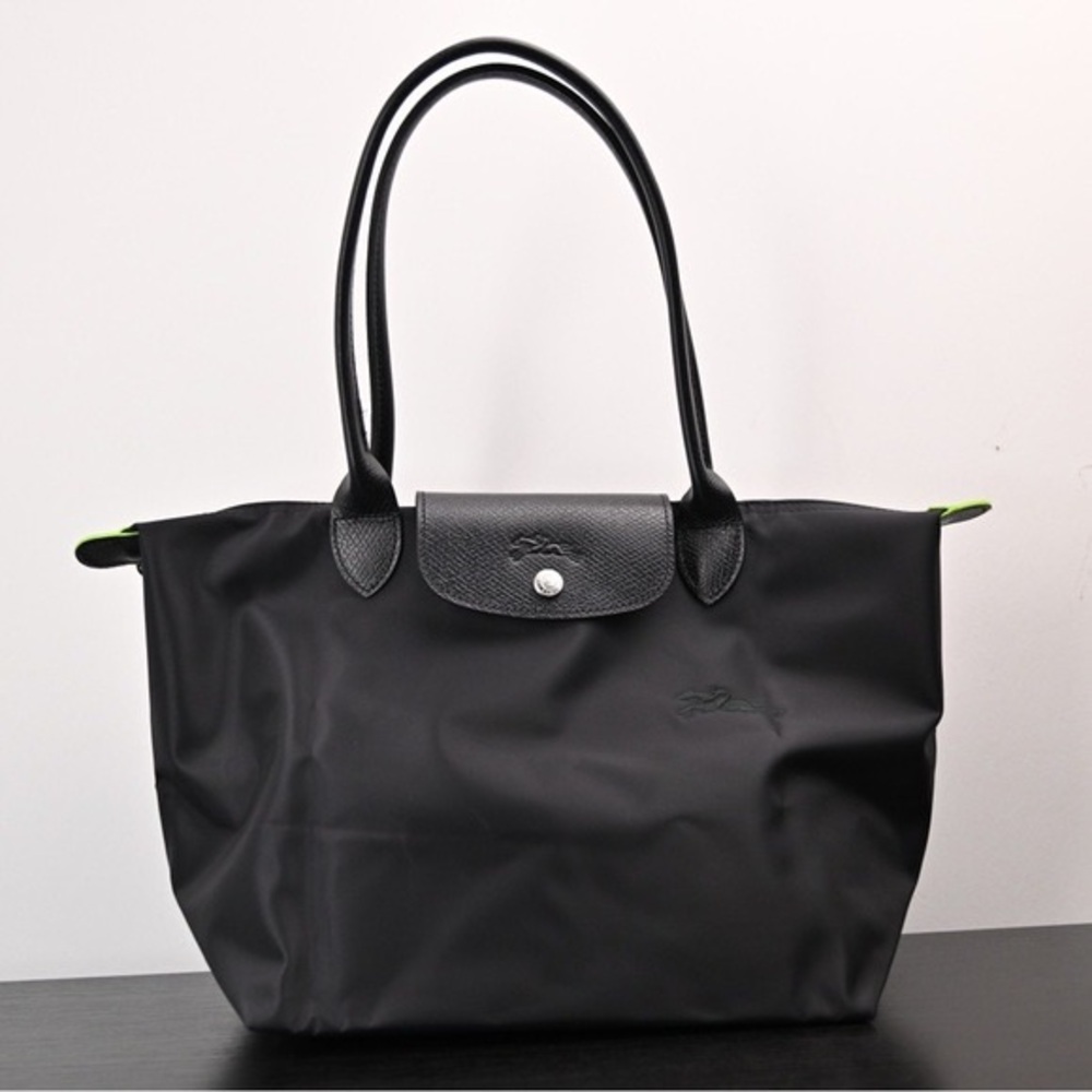 Longchamp Black Le Pliage Tote Shoulder Bag Travel Bag